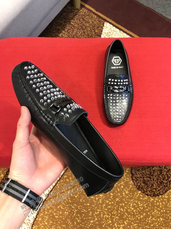 philipp plein男鞋 官網1:1 進口牛皮 菲利普PP休閒鞋  jpx1428